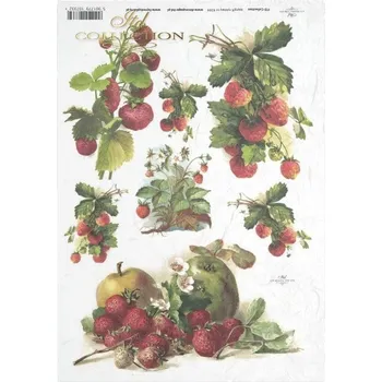 Umělecký papír Rýžový papír na decoupage ITD - Ovoce - R0394