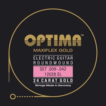 Strunný nástroj Optima Optima struny pro E-kytaru Gold Strings. MaxiflexSada 12028 EL 7649