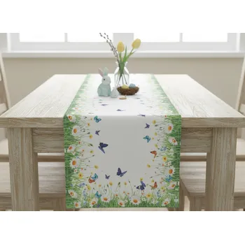 ubrus Vzorovaný ubrus - běhoun na stůl SPRING BUTTERFLY 40x140 cm Mybesthome
