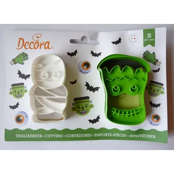 Vykrajovátko Sada plastových vykrajovátek Halloween – Mumie a Frankenstein