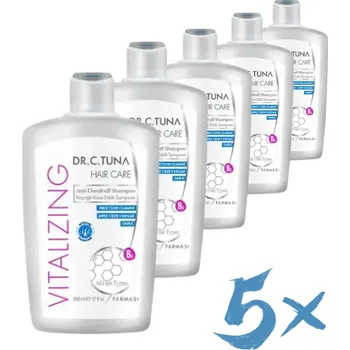 Farmasi šampony Akce - 5x Šampon proti lupům Dr. C. Tuna Vitalizing 2500 ml (Růst vlasů, pevnost, mastné vlasy)