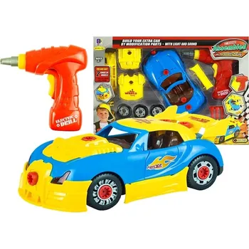 autíčko Mamido Konstrukční sada - auto s vrtačkou