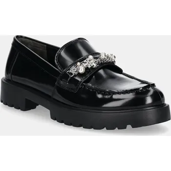 Dámské mokasíny Kožené mokasíny Tory Burch Classic Embellished Lug Loafer 165828.006 černá 99X, EUR 39
