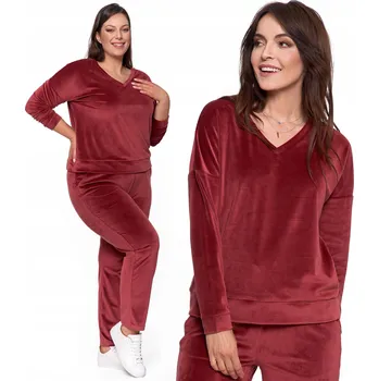 Dámská mikina Dámská mikina Moraj bez kapuce , převlékaná přes hlavu, teplá velurová mikina , velikost 3XL