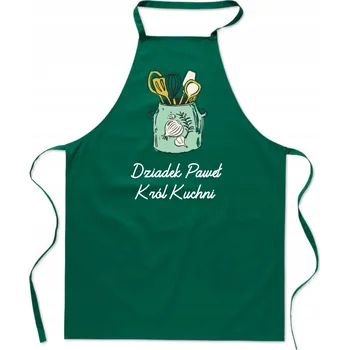 Kuchyňská zástěra Kuchyňská zástěra pro dědečka Děda (Jméno) Král Kuchyně Dárek
