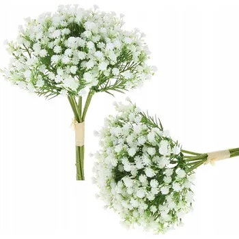 umělá květina OKRASNÁ SADRA BUKET UMĚLÉ KVĚTY DO VÁZY DEKORACE BÍLÁ