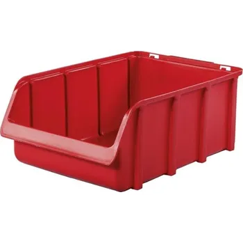 Úložný box Plastový box 490x308x188 mm, stohovatelný, červený