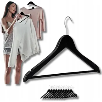 Věšák Šatní ramínko dřevěný Věšák & Wieszk černý