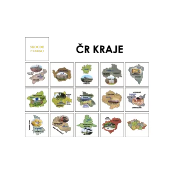 Doplněk pro dětské hřiště Stojan PEXESO se stříškou - 30 variabilních kostek - Zelená tmavá 31 / ČR KRAJE PEXEX-01