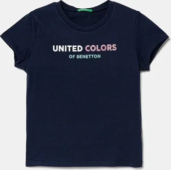 Dětská móda Dětské bavlněné tričko United Colors of Benetton 3I1XC10MZ.G.Seasonal námořnická modř 59X, vel. 160