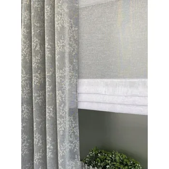 Prostěradlo Imitace římské rolety SILVER 3 sklady šířka 210 cm