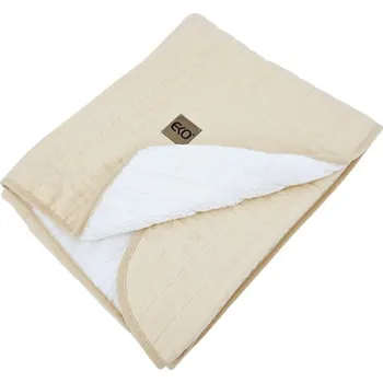 Dětská deka EKO Deka mušelínová s kožešinou 75 x 90 cm Latte