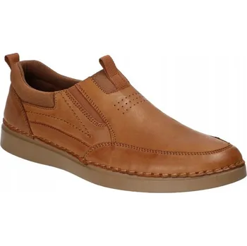 Dámské tenisky PÁNSKÉ BOTY AMERICAN CLUB CY105 PEVNÉ KOŽENÉ POLOBOTKY NA NAZUTÍ HNĚDÉ 44