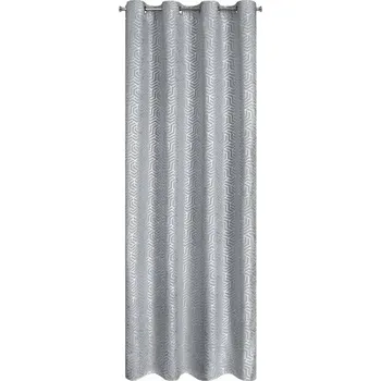 Obraz Závěs se stříbrným geometrickým vzorem 140x250 cm oka