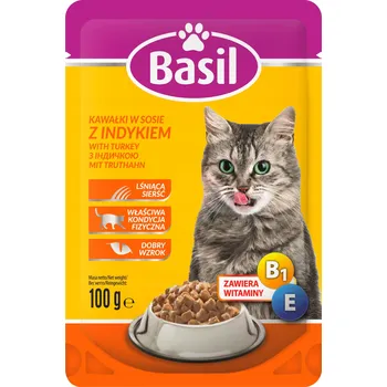 Krmivo pro kočku Basil mokré krmivo pro kočky kapsička 100 g s krůtím masem
