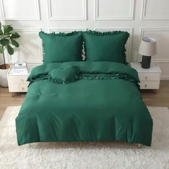 Povlečení Sada povlečení + polštář ve tvaru srdce 200x220 SRDCE zelené