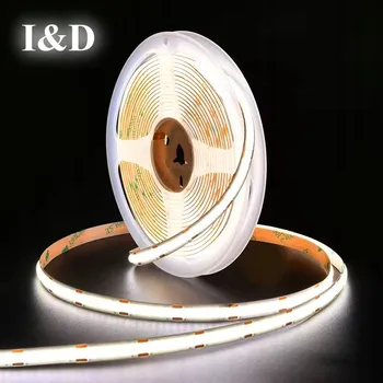 LED páska LED pásek COB 320 LED/m 9,8W/m studená bílá 6000K IP20 12V 8mm 5m