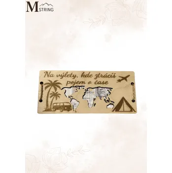 Obálka Dřevěná obálka na peníze velká