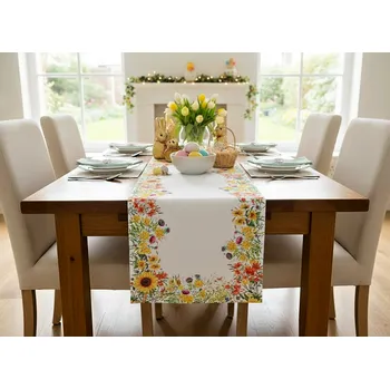 ubrus Vzorovaný ubrus - běhoun na stůl JARNÍ LOUKA I. 40x140 cm Mybesthome