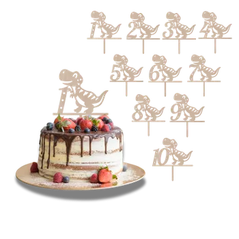 Party dekorace Dortový zápich Číslovka s Dinem 4