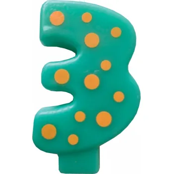 Dortová svíčka Svíčka na dort – číslo 3 (9 cm)