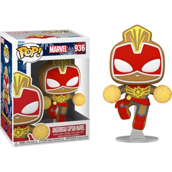 Hračka Funko POP Marvel Holiday: Gingerbread Captain Marvel