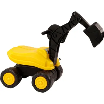 Odrážedlo Mamido Velký žlutý bagr s pohyblivou lžící a otáčením 360° odrážedlo pro stavbu