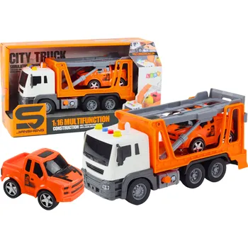 autíčko Mamido Odtahový vůz se světly a zvuky 1:16 oranžový