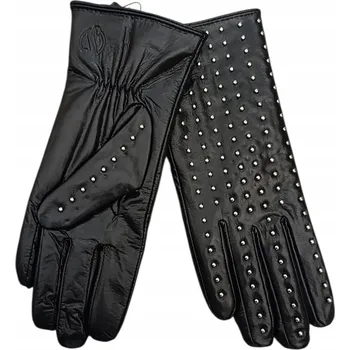 Rukavice Dámské kožené rukavice z ovčí kůže SZWAJKI zateplené zimní s Šatonové Růže L