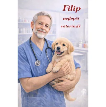 Plechová cedule Cedule - Veterinář - Plast / A5 ( 20x15cm) / 5. Humorná karikatura