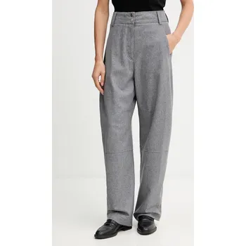 Dámské kalhoty Kalhoty s příměsí vlny BOSS Telarana 50548109 šedá 09X, vel. 34