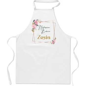 Kuchyňská zástěra Personalizovaná kuchyňská zástěra Dárek pro babičku Nejlepší babička + jméno