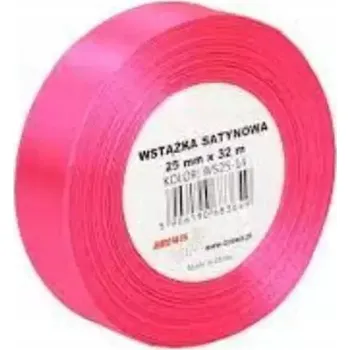 Stuha SATÉNOVÁ STUHA SVĚTLE RŮŽOVÁ 25MM X 32M