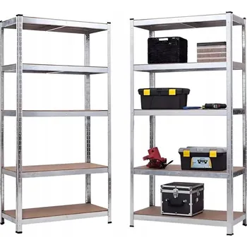 Dílenský regál KOVOVÝ SKLADOVÝ REGÁL 180x90x40 CM – 875 KG – GARÁŽ / SKLEP / SKLAD