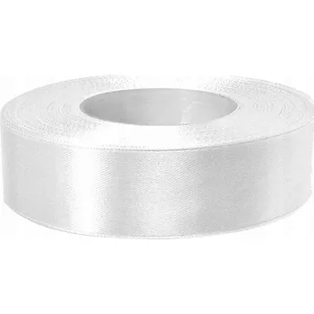 Stuha Dekorativní STUHA NA ZDOBENÍ saténová bílá 25 mm 32 m - Aliga