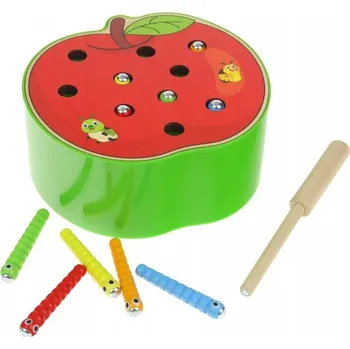 Dřevěná hračka Hra Chyť Červa - Dřevěná Hračka pro Děti 3+