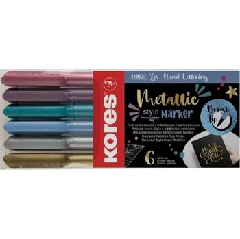 Sada fixů Kores s hrotovým štětcem 1 mm, vícebarevné