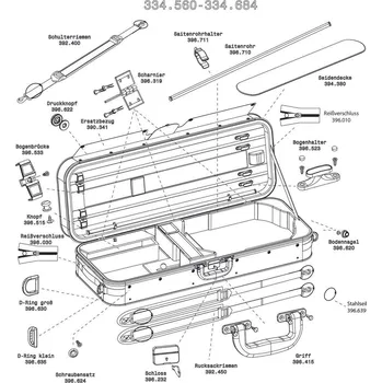 Smyčcový nástroj GEWA Made in Germany Náhradní díly - Pouzdro pro violu ´´ Strato Super Light WeightNáhradní poduška - velour/šedá 811
