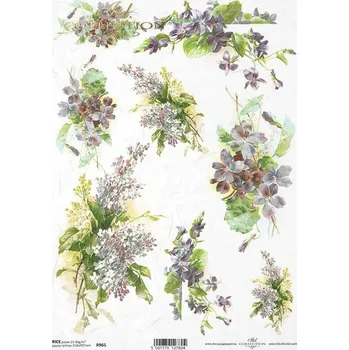 Výtvárné potřeby Rýžový papír na decoupage ITD - Květiny - R0965