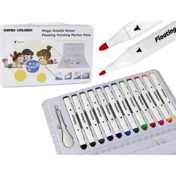 Výuková hračka Mamido Sada barevných vodních fixů v kufříku 12 kusů