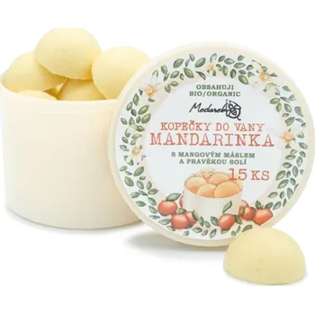 Koupelový olej MEDAREK Kopečky do vany mandarinka- s mandarinkovým esenciálním olejem a pravěkou solí.