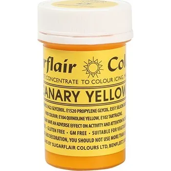 Potravinářské barvivo Gelová barva Sugarflair - Canary Yellow (25 g)