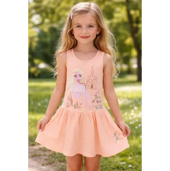 Dívčí šaty Sun City Dívčí šaty FROZEN ELSA bavlna oranž Oranžová, Velikost: 104 104