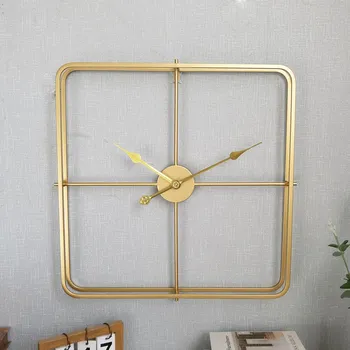 Hodiny Designové nástěnné hodiny VIP CUBE gold 60cm