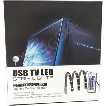 LED páska SADA RGB LED pásek barevný + teplá bílá s dálkovým ovládáním a napájecím zdrojem 16M 12V