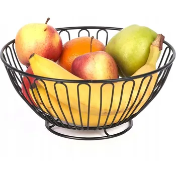 Kovový koš na ovoce černý