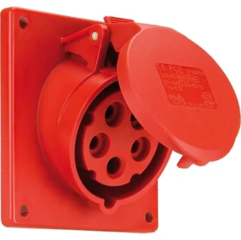 Elektrická zásuvka Šikmá zásuvka do panelu 16A 5P 400V 80x97 415-6 Pce
