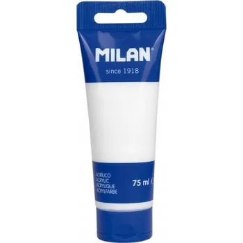 Výtvarná barva Akrylová Barva v tubě 75 ml Arktická bílá MILAN
