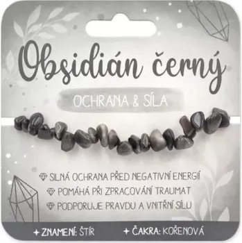 Náramek Nekupto Náramek s polodrahokamy Obsidián černý