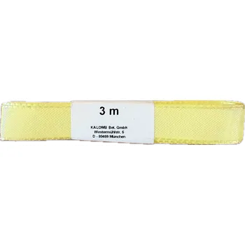 Stuha Stuha taftová LIGHT YELLOW světle žlutá 15mm x 3m (6,-Kč/m) (Stuha taftová, barva světle žlutá, oboustranná, tkaním zesílené okraje, skládaná)